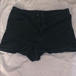 Forever 21 black denim shorts